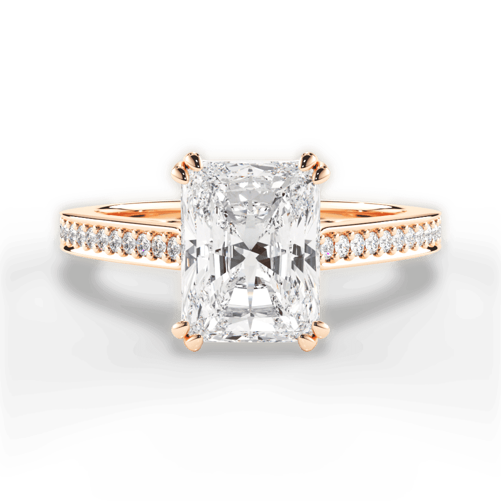 14kt Rose Gold/18kt Rose Gold/radiant/top