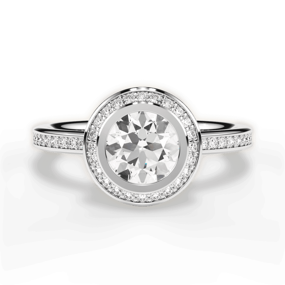14kt White Gold/18kt White Gold/Platinum/round/top