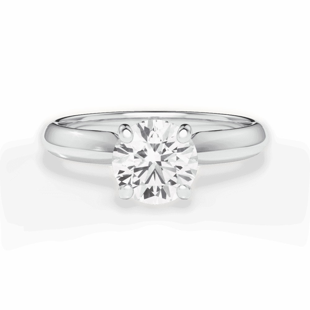 14kt White Gold/18kt White Gold/Platinum/round/top