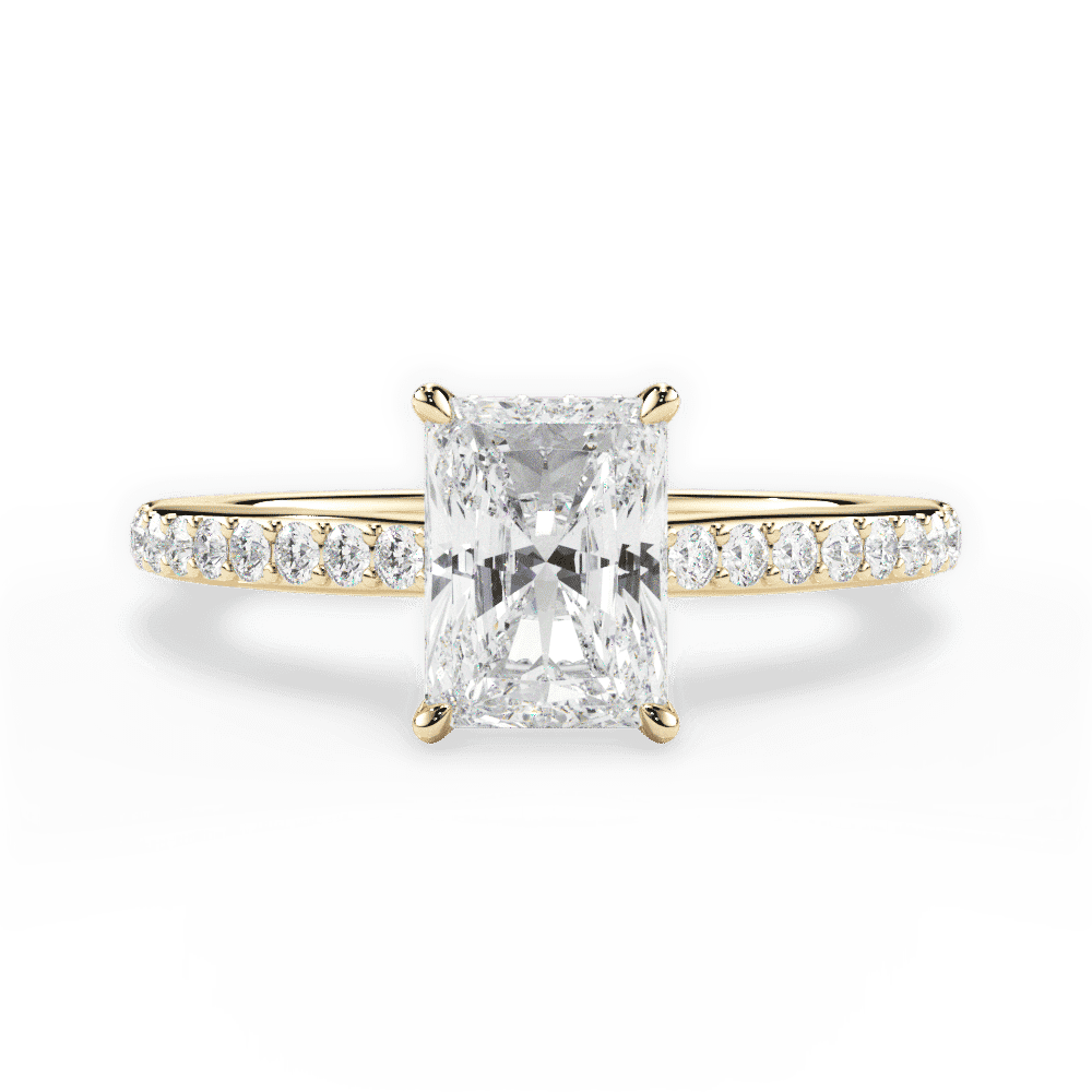 14kt Yellow Gold/18kt Yellow Gold/radiant/top