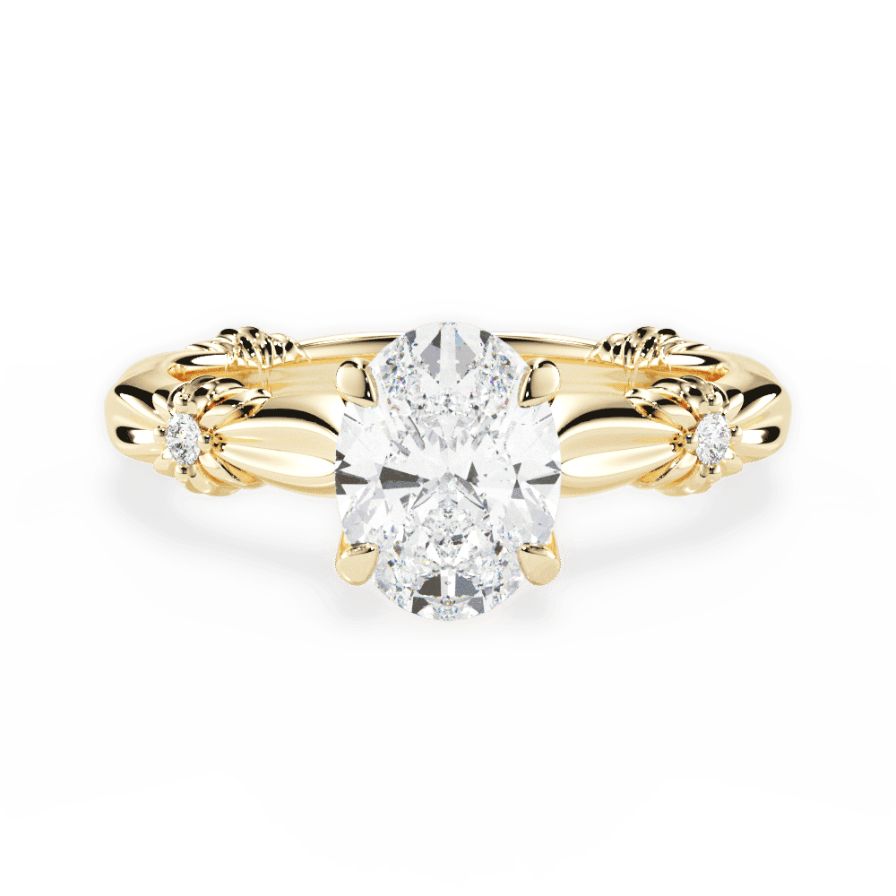 14kt Yellow Gold/18kt Yellow Gold/oval/top