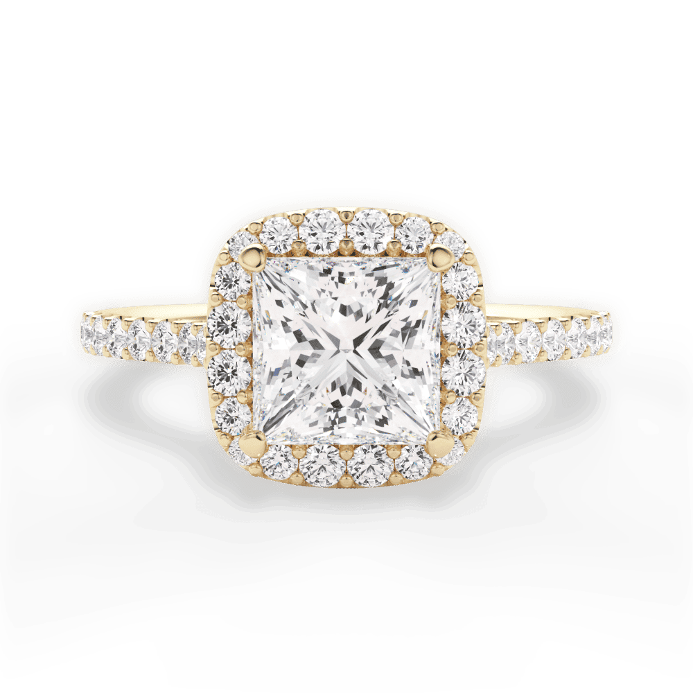 14kt Yellow Gold/18kt Yellow Gold/princess/top