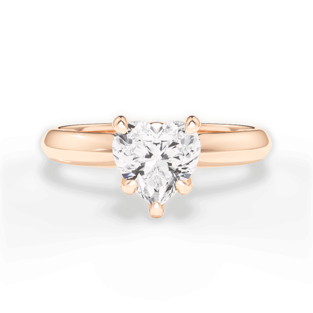 14kt Rose Gold/18kt Rose Gold/heart/top