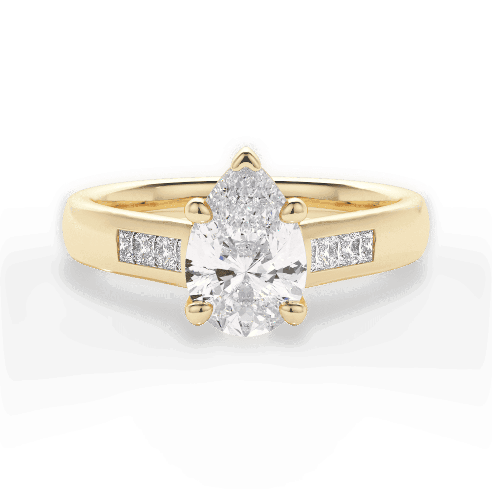 14kt Yellow Gold/18kt Yellow Gold/pear/top