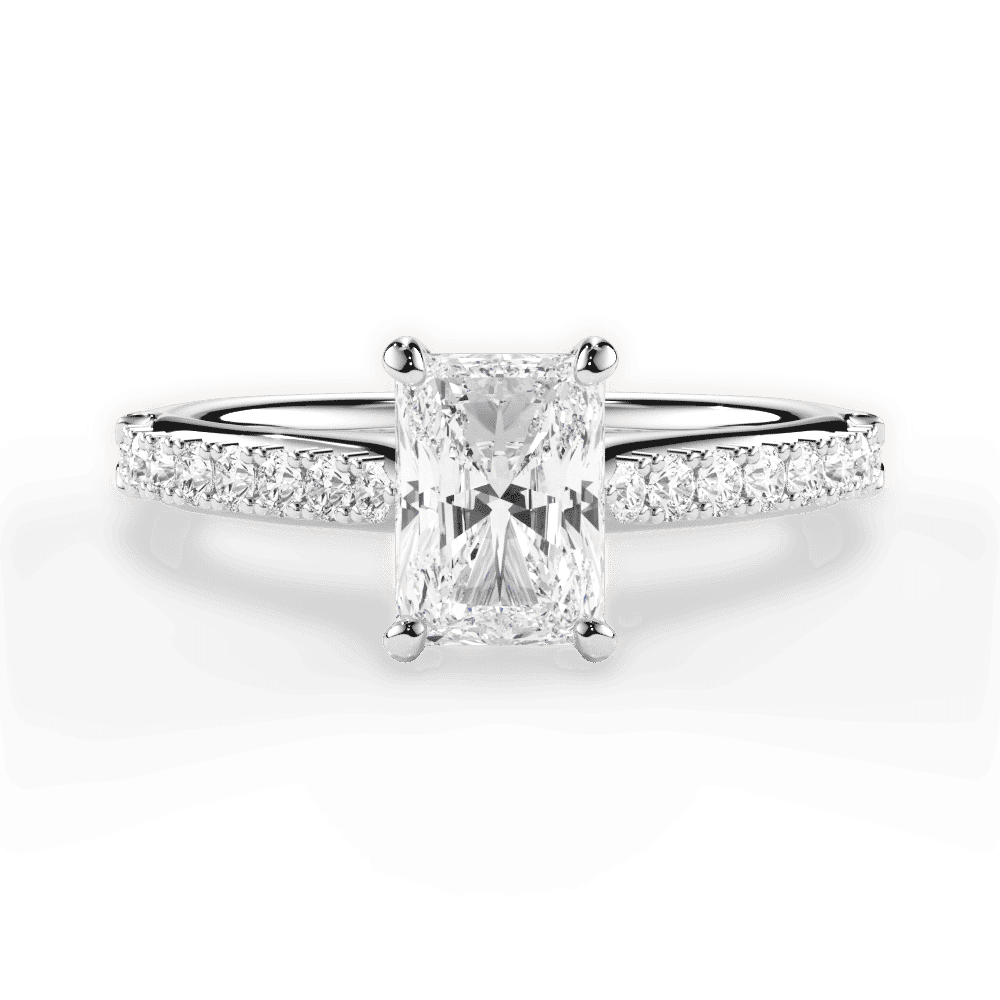 14kt White Gold/18kt White Gold/Platinum/radiant/top