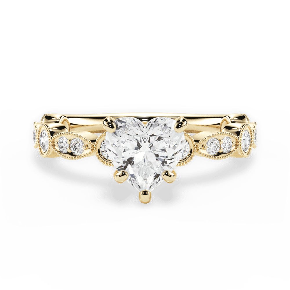 14kt Yellow Gold/18kt Yellow Gold/heart/top