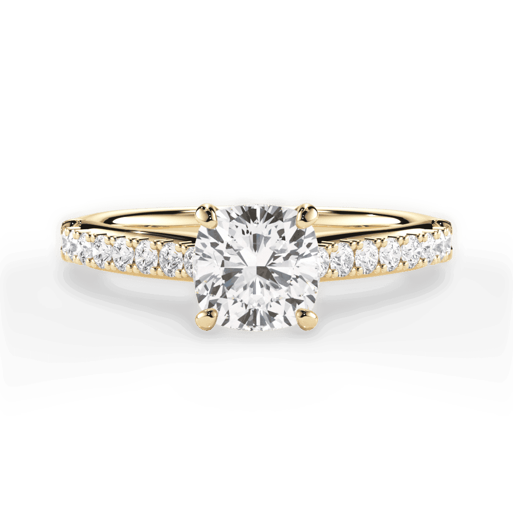 14kt Yellow Gold/18kt Yellow Gold/cushion/top