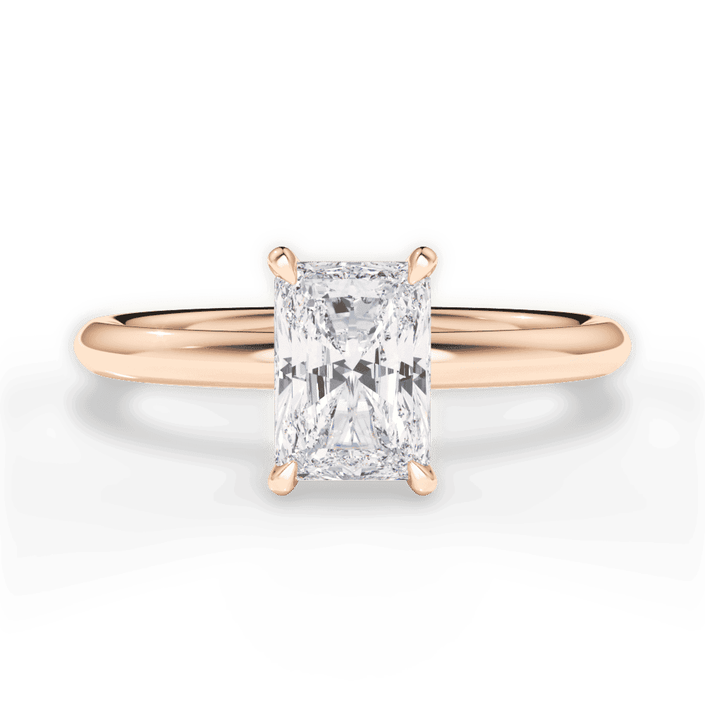 14kt Rose Gold/18kt Rose Gold/radiant/top