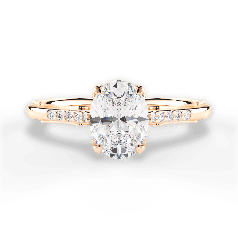 14kt Rose Gold/18kt Rose Gold/oval/top