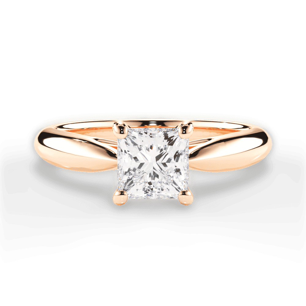 14kt Rose Gold/18kt Rose Gold/princess/top