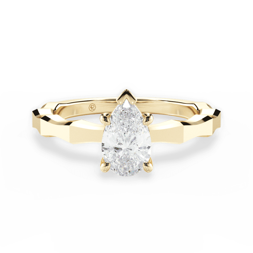 14kt Yellow Gold/18kt Yellow Gold/pear/top