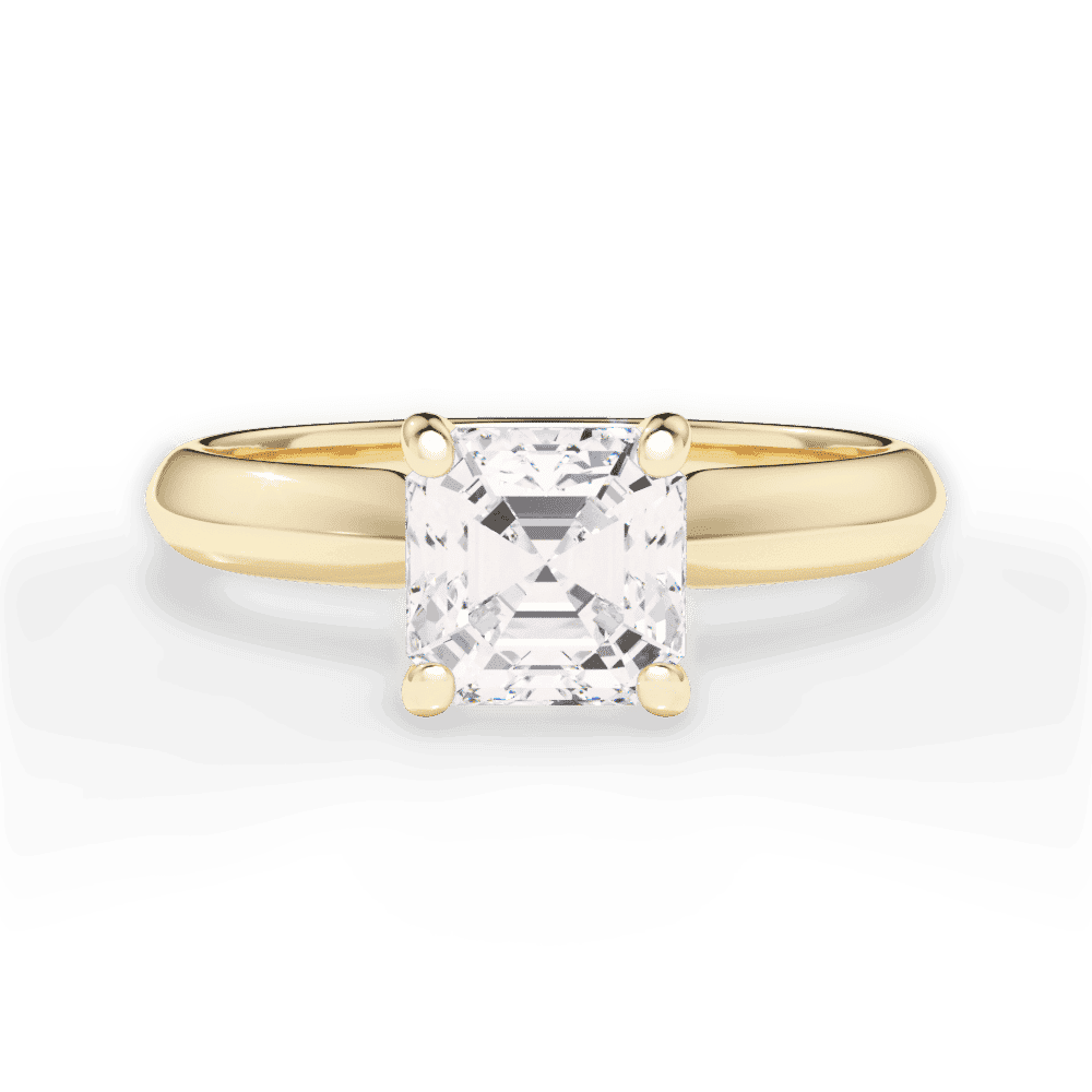 14kt Yellow Gold/18kt Yellow Gold/asscher/top