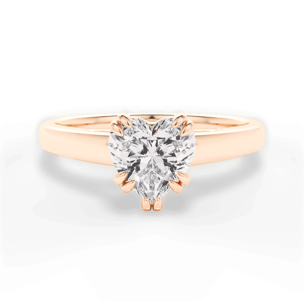 14kt Rose Gold/18kt Rose Gold/heart/top