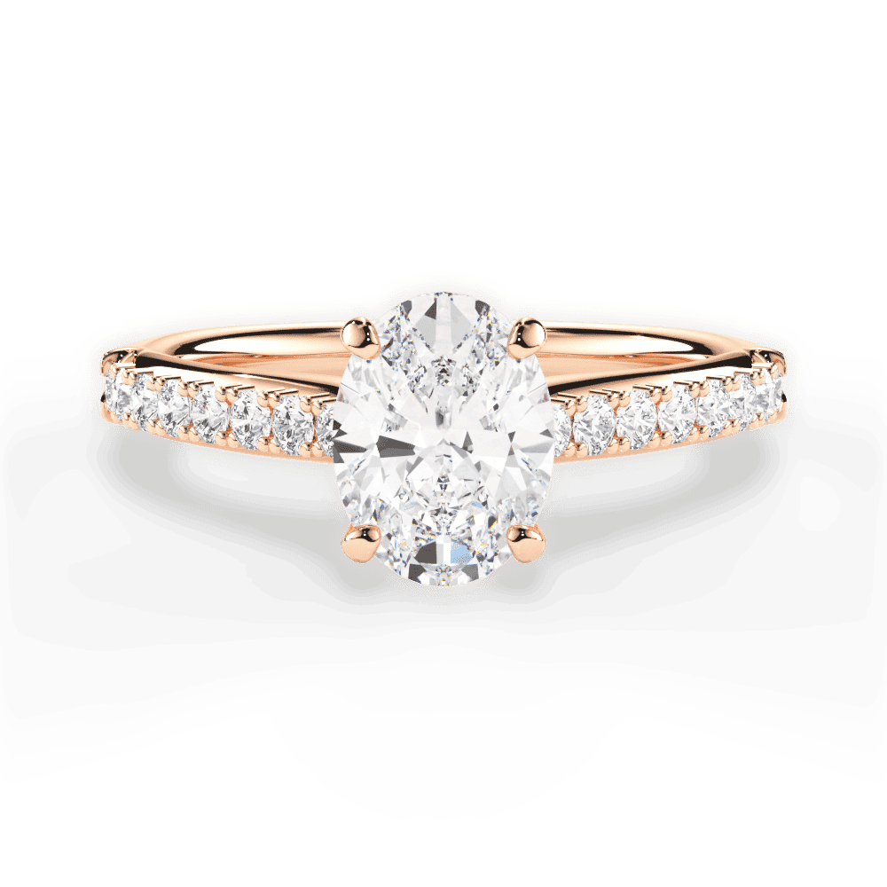 14kt Rose Gold/18kt Rose Gold/oval/top