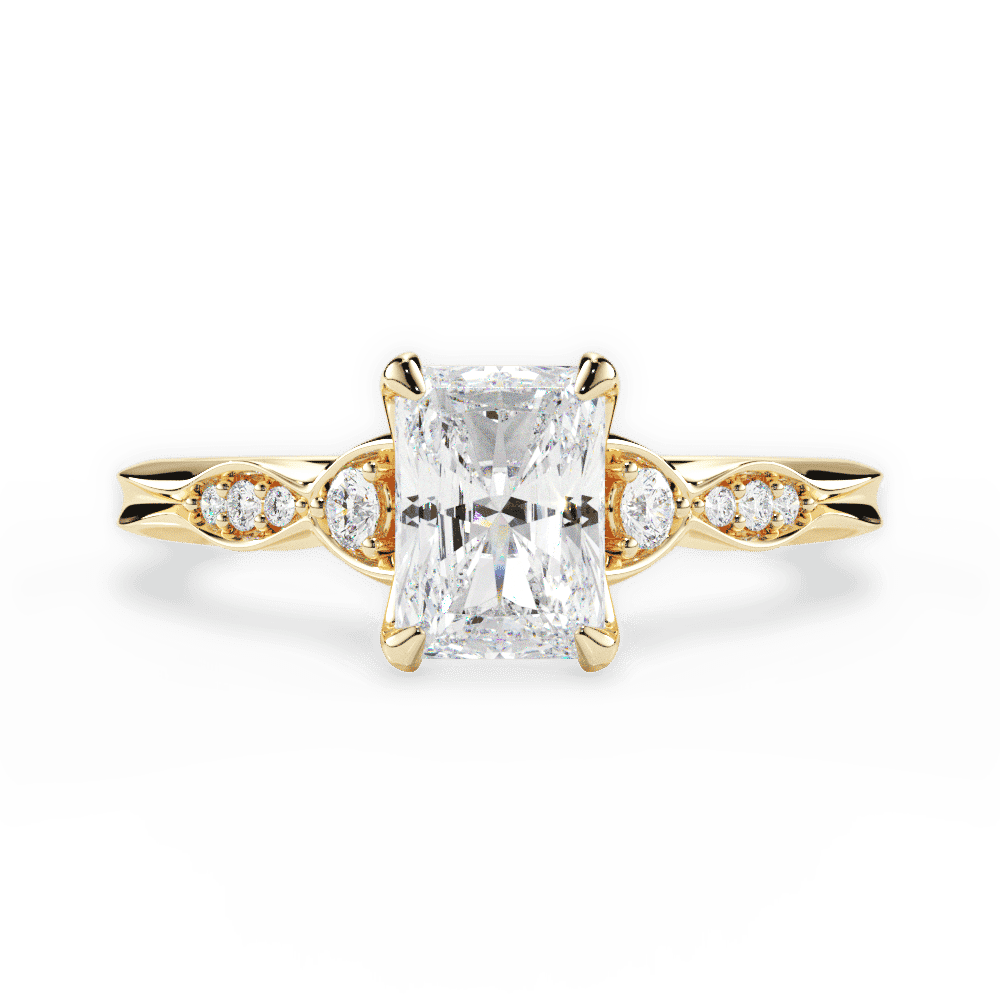 14kt Yellow Gold/18kt Yellow Gold/radiant/top