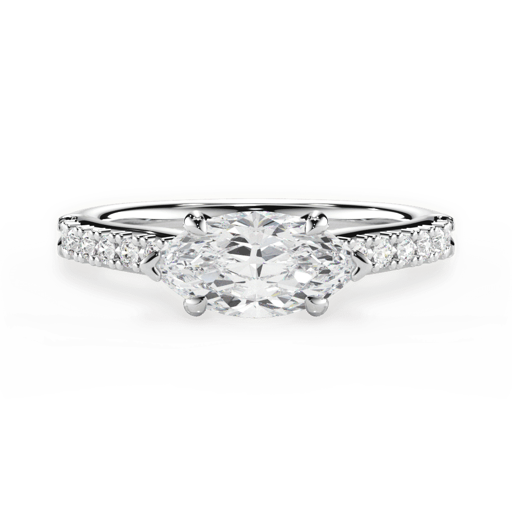 14kt White Gold/18kt White Gold/Platinum/marquise/top