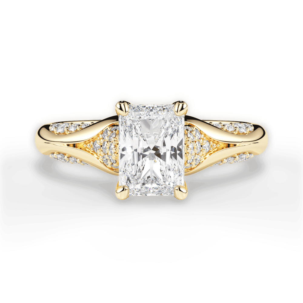 14kt Yellow Gold/18kt Yellow Gold/radiant/top