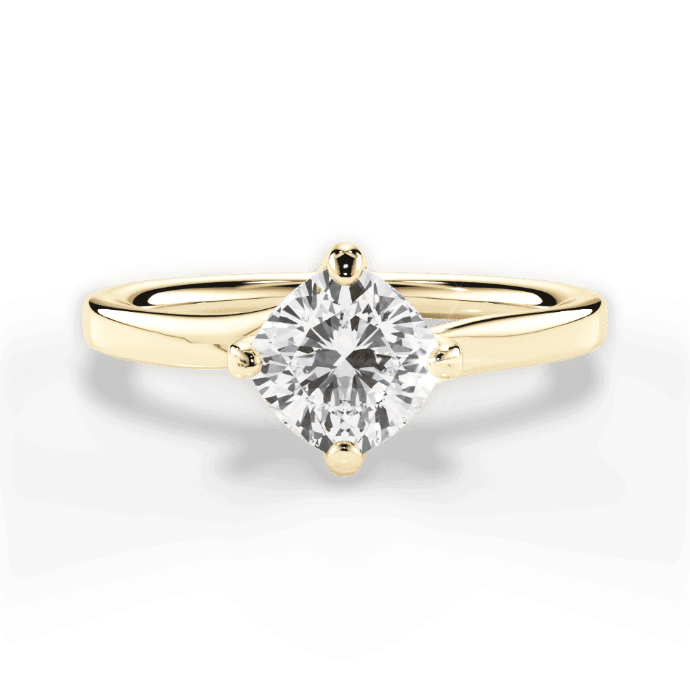 14kt Yellow Gold/18kt Yellow Gold/cushion/top