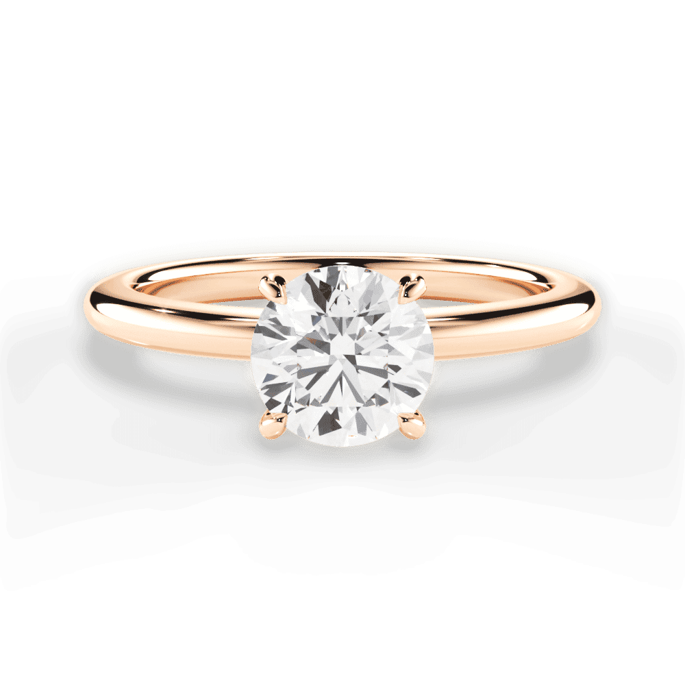 14kt Rose Gold/18kt Rose Gold/round/top