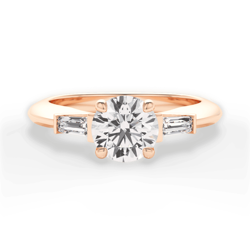 14kt Rose Gold/18kt Rose Gold/round/top