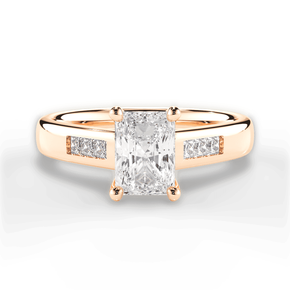 14kt Rose Gold/18kt Rose Gold/radiant/top