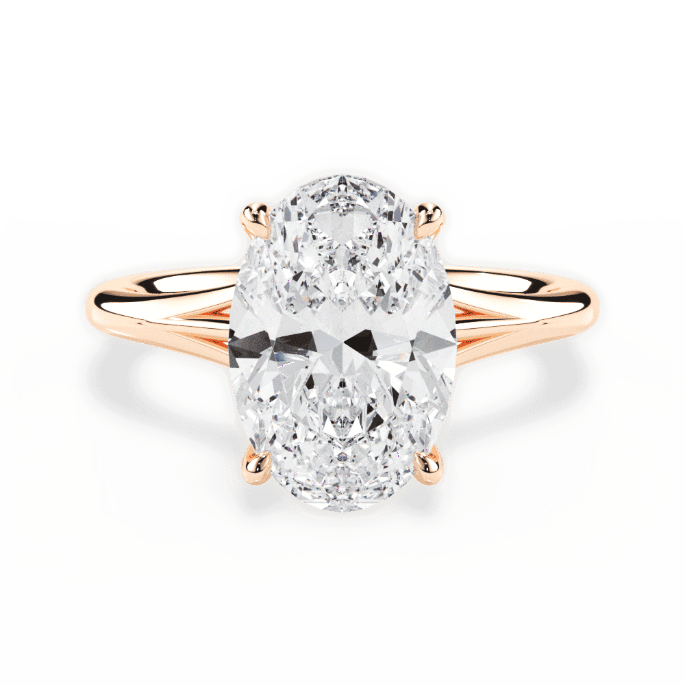 14kt Rose Gold/18kt Rose Gold/oval/top