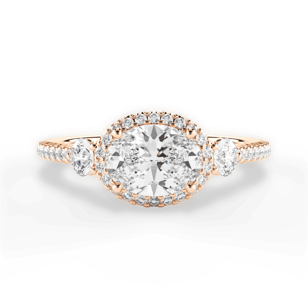14kt Rose Gold/18kt Rose Gold/oval/top