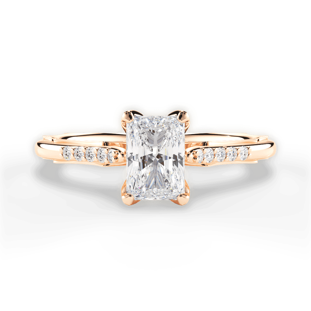 14kt Rose Gold/18kt Rose Gold/radiant/top