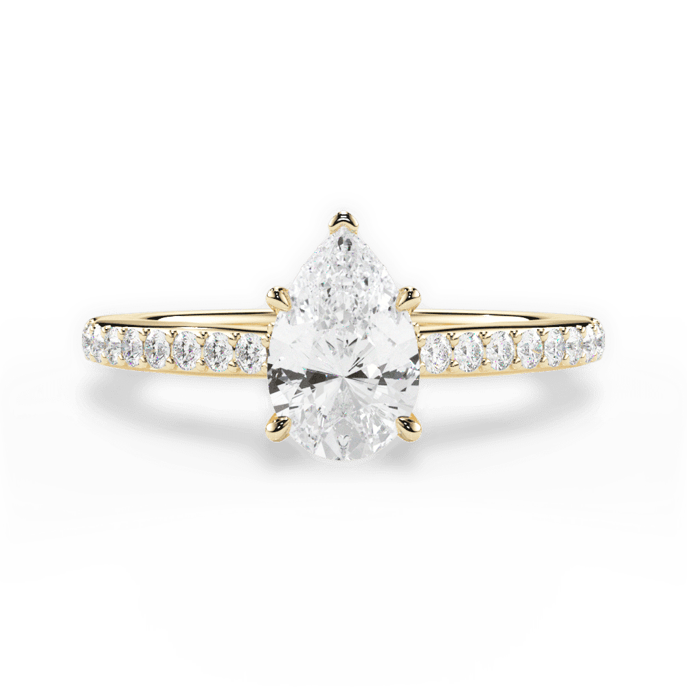 14kt Yellow Gold/18kt Yellow Gold/pear/top