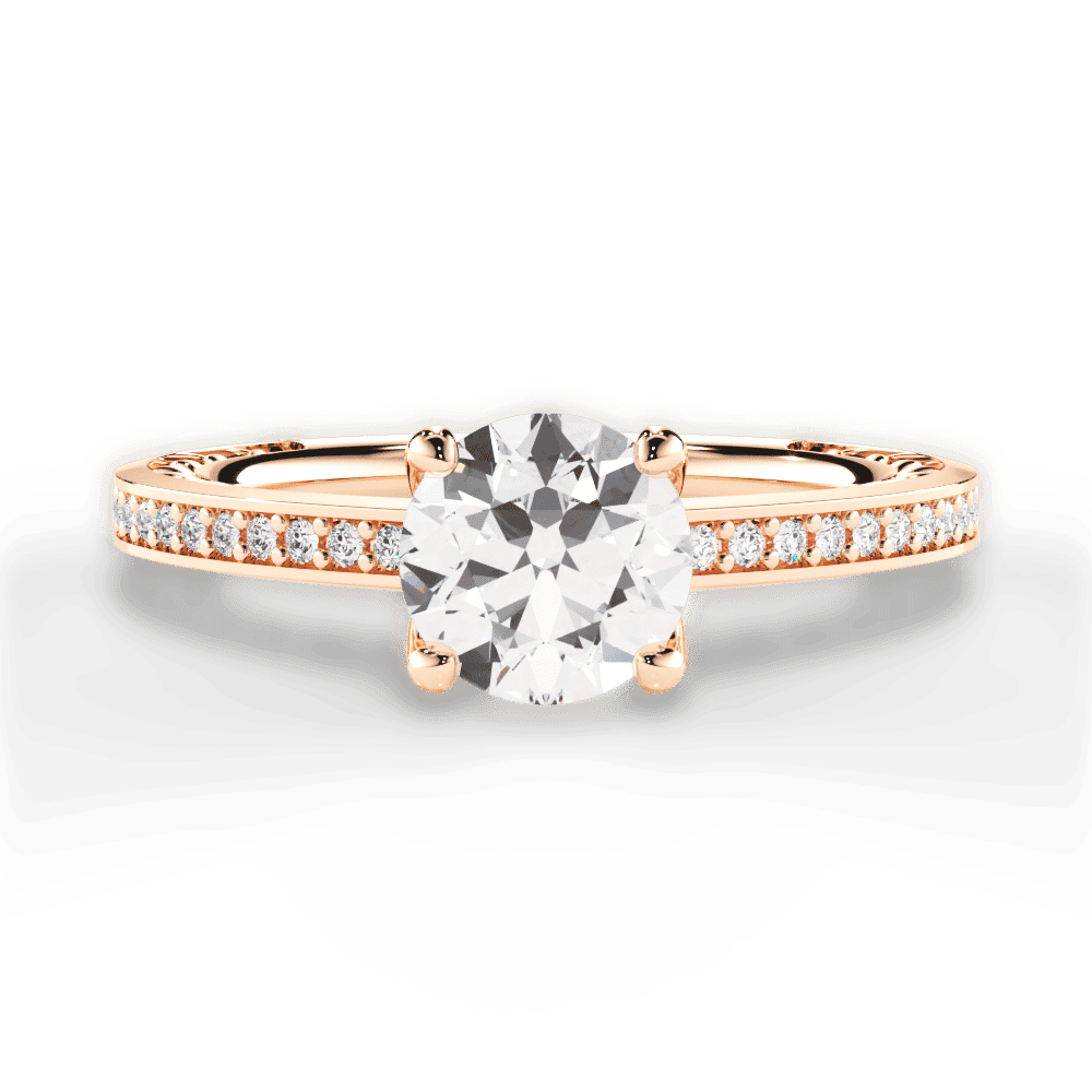 14kt Rose Gold/18kt Rose Gold/round/top