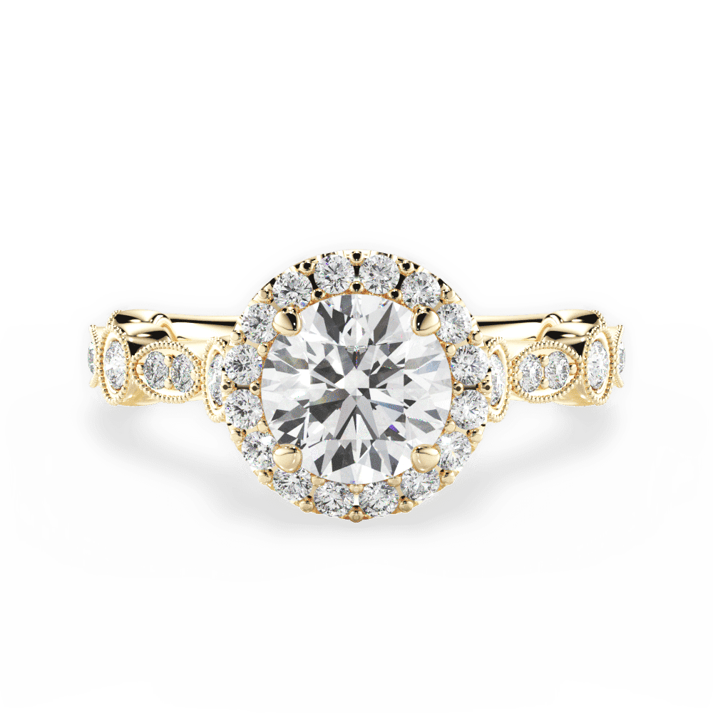 14kt Yellow Gold/18kt Yellow Gold/round/top