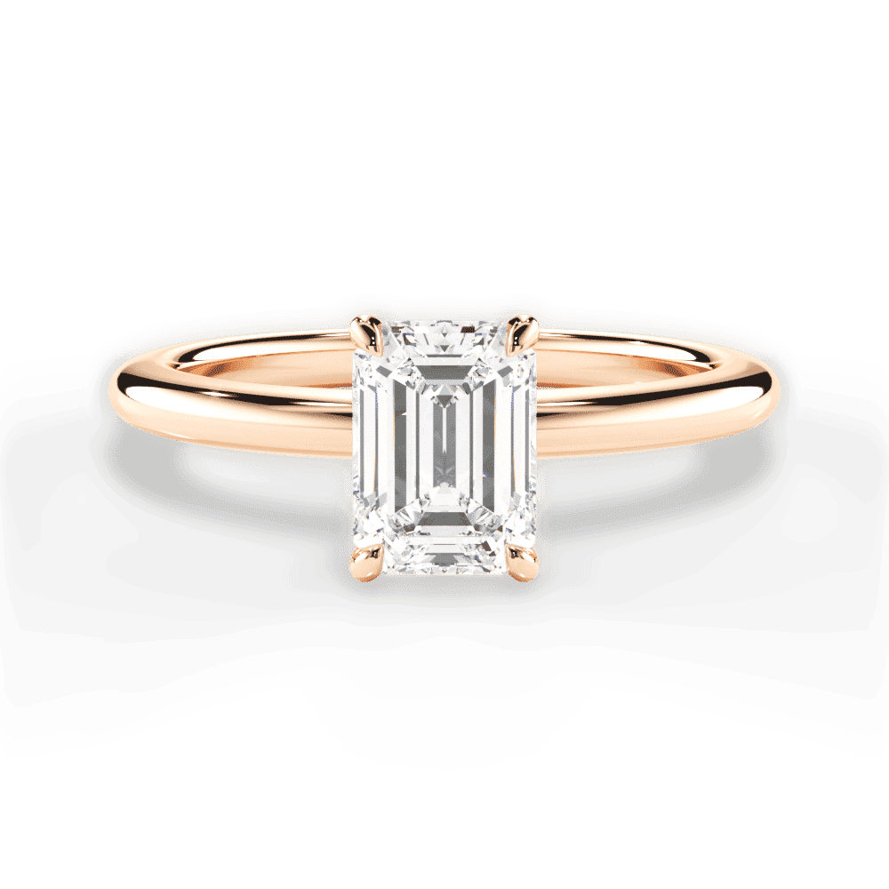 14kt Rose Gold/18kt Rose Gold/emerald/top