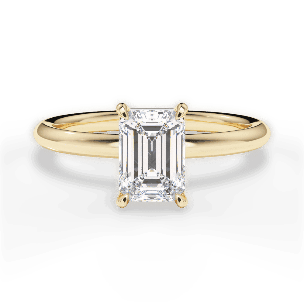 14kt Yellow Gold/18kt Yellow Gold/emerald/top