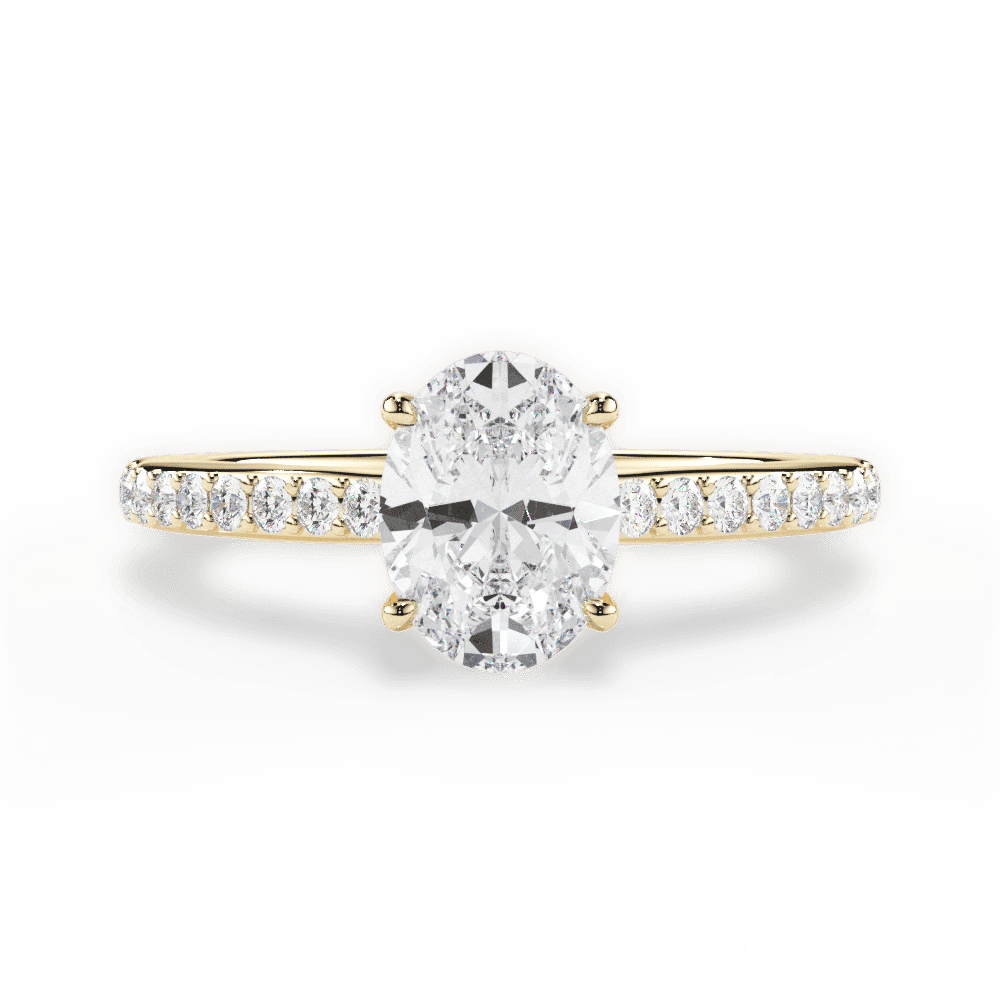 14kt Yellow Gold/18kt Yellow Gold/oval/top