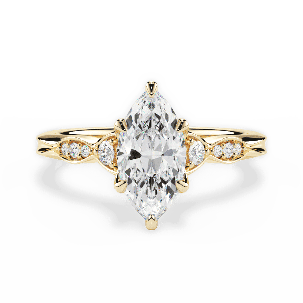14kt Yellow Gold/18kt Yellow Gold/marquise/top