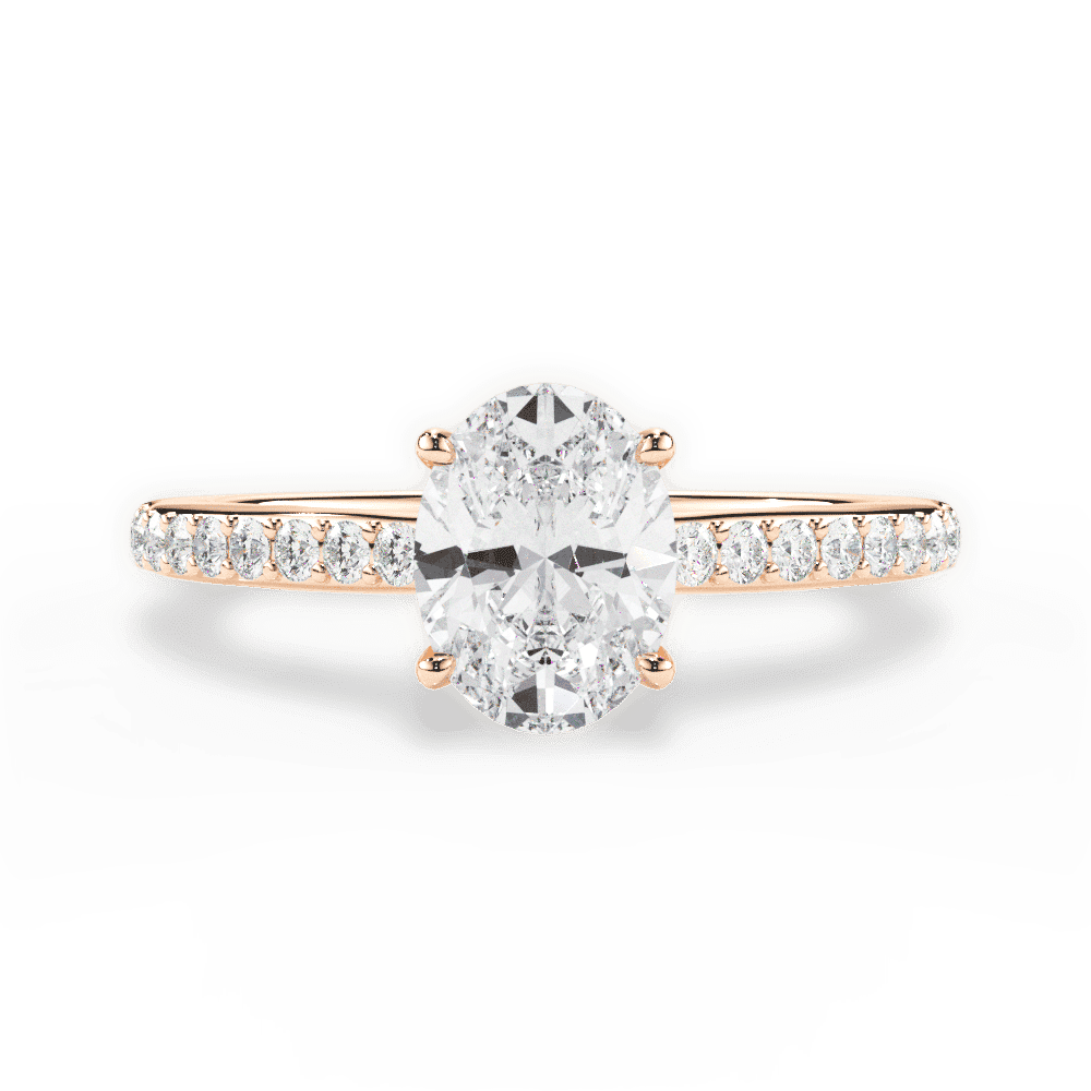 14kt Rose Gold/18kt Rose Gold/oval/top