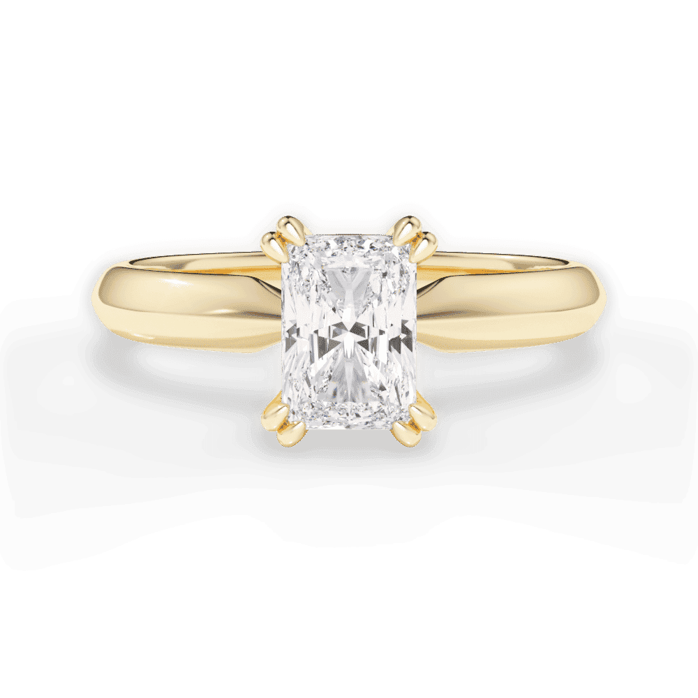14kt Yellow Gold/18kt Yellow Gold/radiant/top