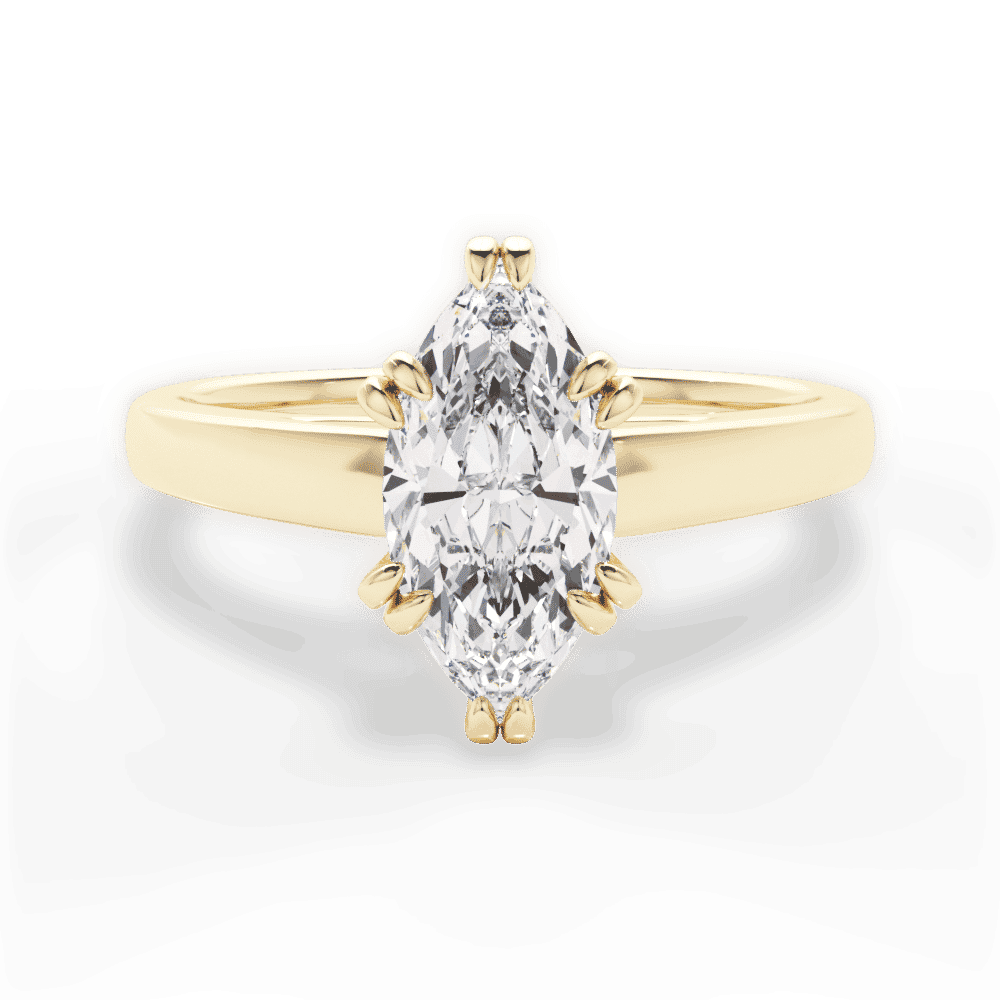 14kt Yellow Gold/18kt Yellow Gold/marquise/top