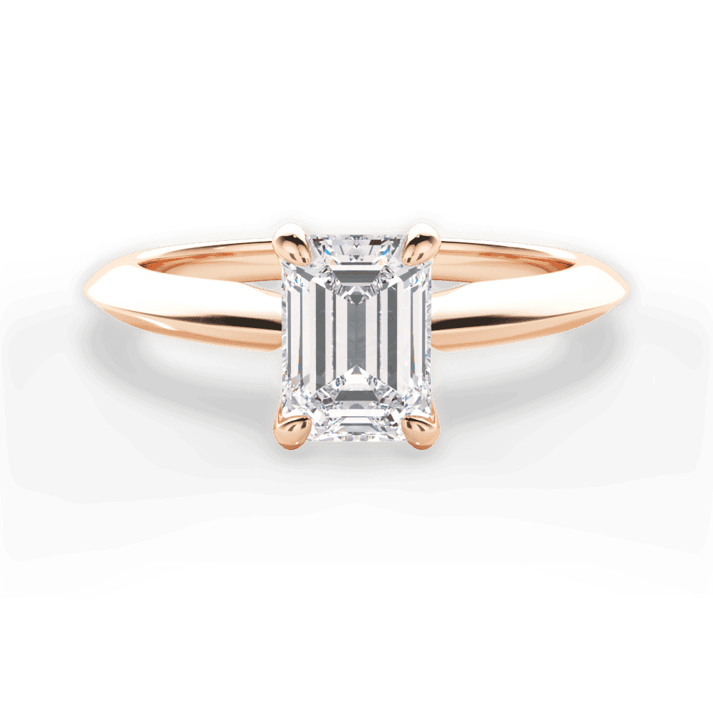 14kt Rose Gold/18kt Rose Gold/emerald/top