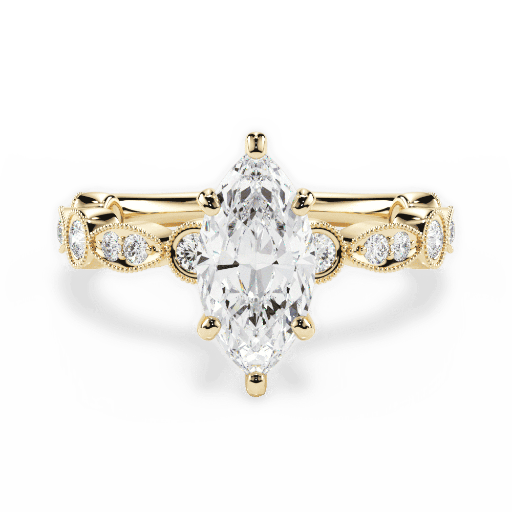 14kt Yellow Gold/18kt Yellow Gold/marquise/top