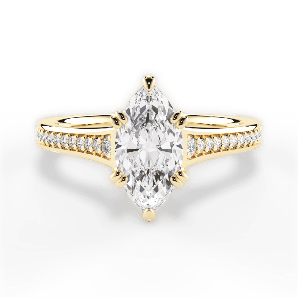 14kt Yellow Gold/18kt Yellow Gold/marquise/top