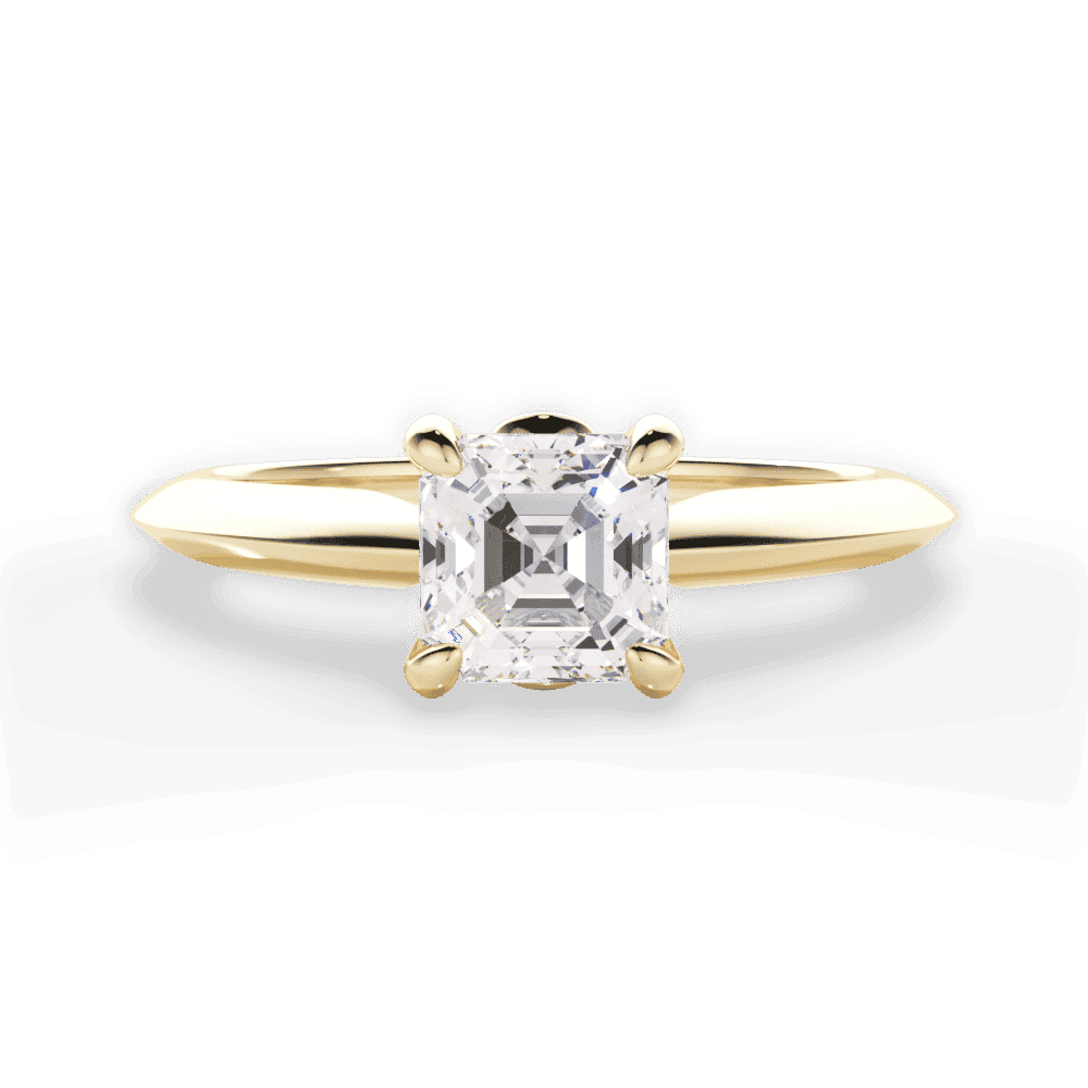 14kt Yellow Gold/18kt Yellow Gold/asscher/top