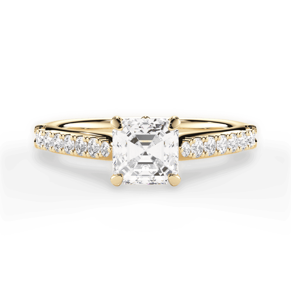 14kt Yellow Gold/18kt Yellow Gold/asscher/top