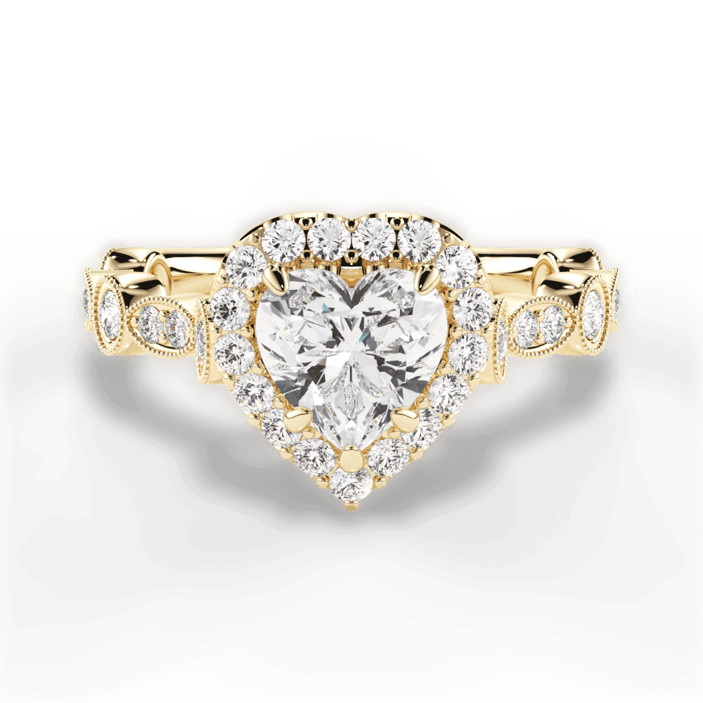 14kt Yellow Gold/18kt Yellow Gold/heart/top