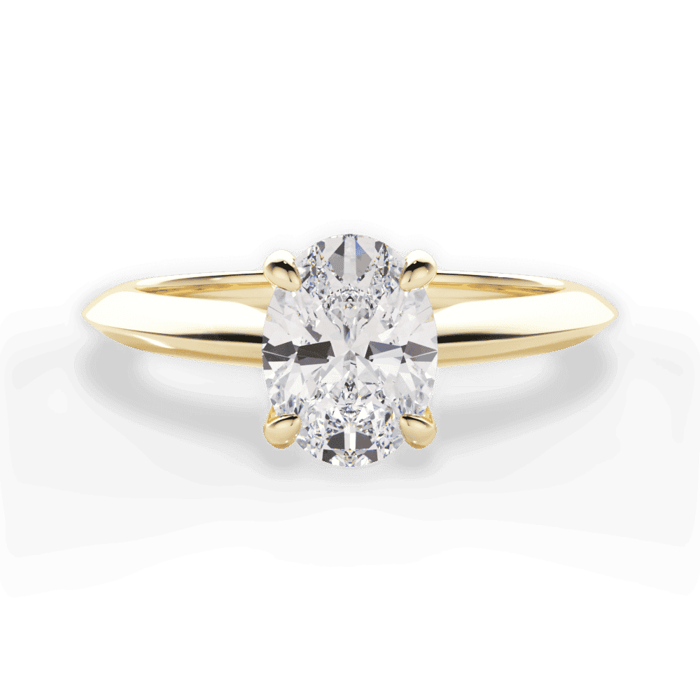 14kt Yellow Gold/18kt Yellow Gold/oval/top