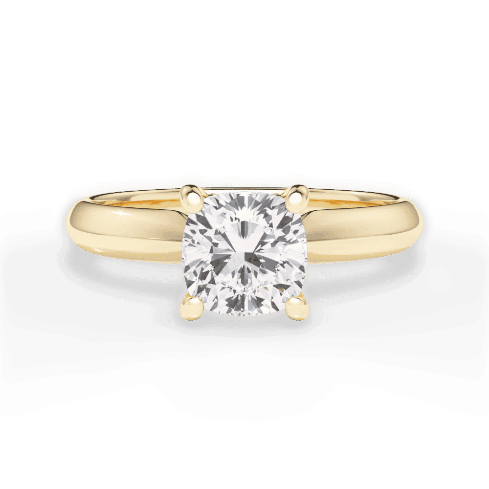 14kt Yellow Gold/18kt Yellow Gold/cushion/top