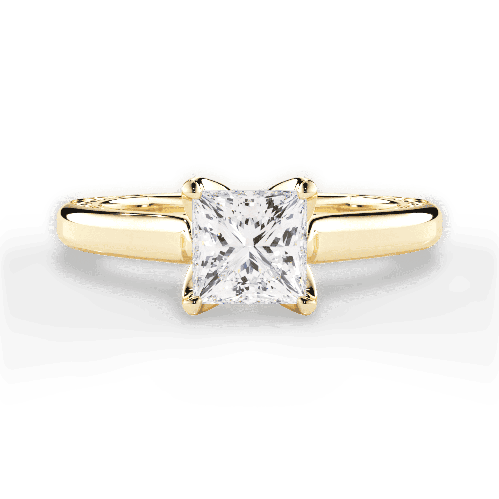 14kt Yellow Gold/18kt Yellow Gold/princess/top