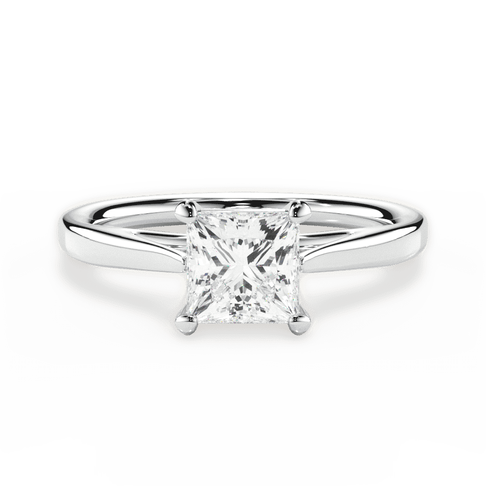 14kt White Gold/18kt White Gold/Platinum/princess/top