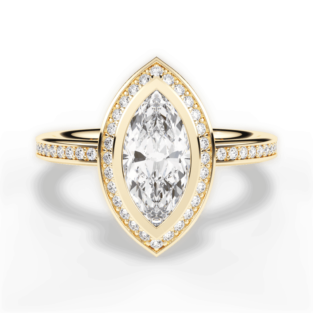 14kt Yellow Gold/18kt Yellow Gold/marquise/top