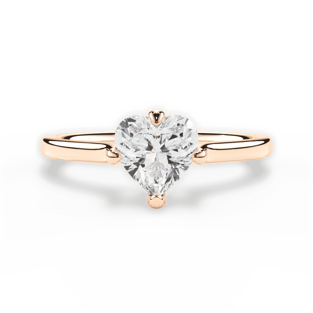 14kt Rose Gold/18kt Rose Gold/heart/top